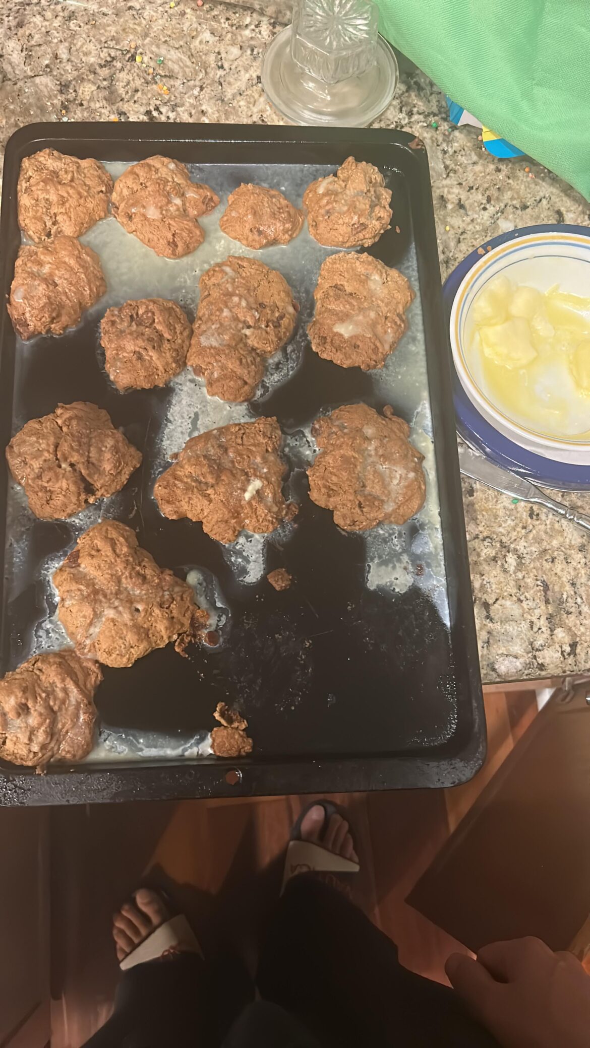 Wow ok! I made chocolate chip cookies but I forgot to add the butter I melted in the microwave. So I poured the melted butter on the dry cookies which to my suprise tasted like ass