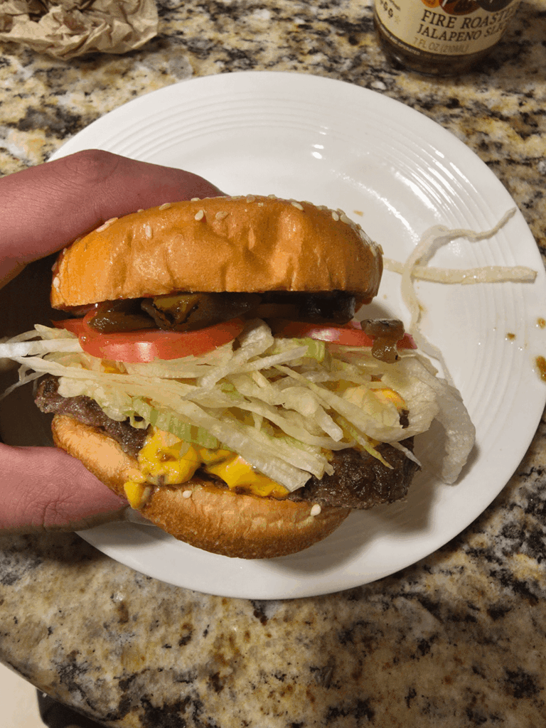 Adding roasted jalapeños has upped my burger game