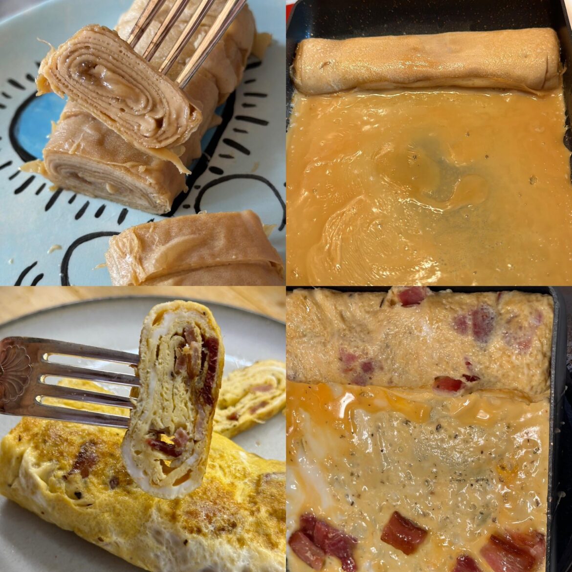 Got a tamagoyaki pan. I made the classic recipe, my partner went for a ‘full english’ version