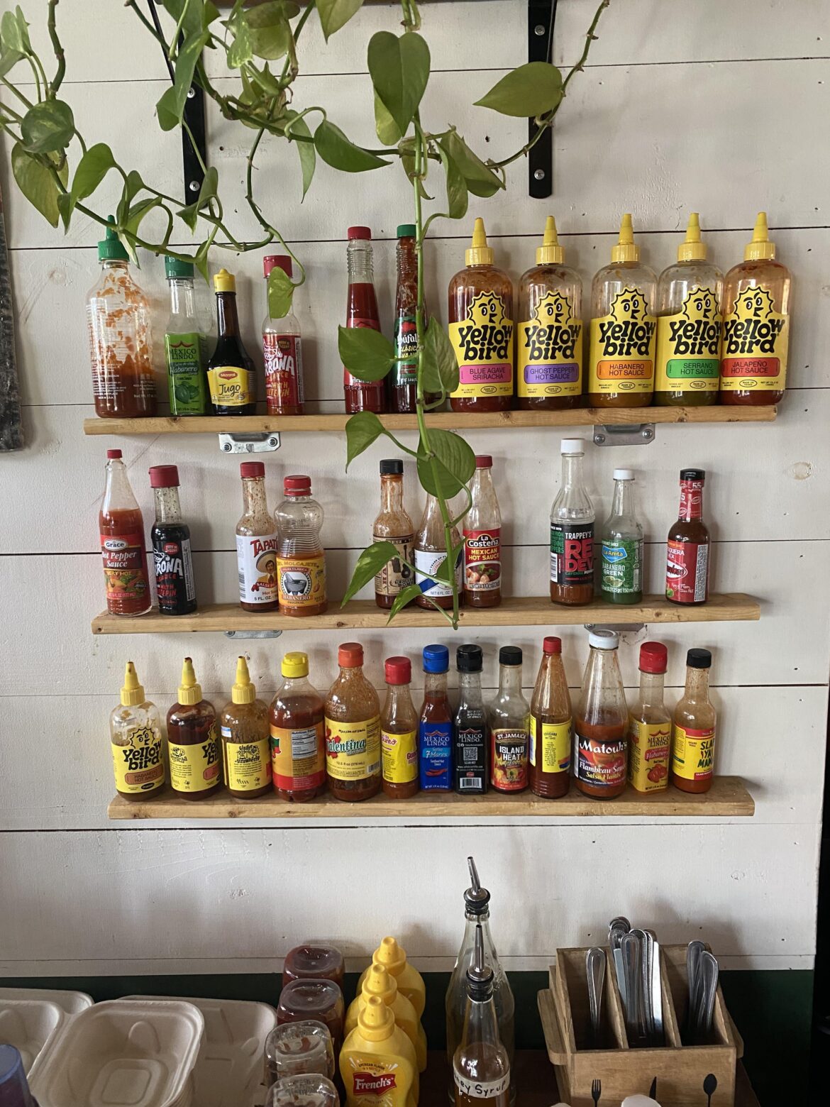 Solid hot sauce selection at a local restaurant in Austin. Which would you choose?