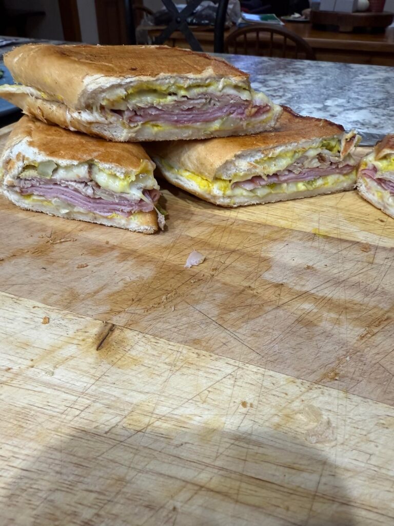 Had a leftover pork tenderloin so a cuban-esque sandwich seemed appropriate
