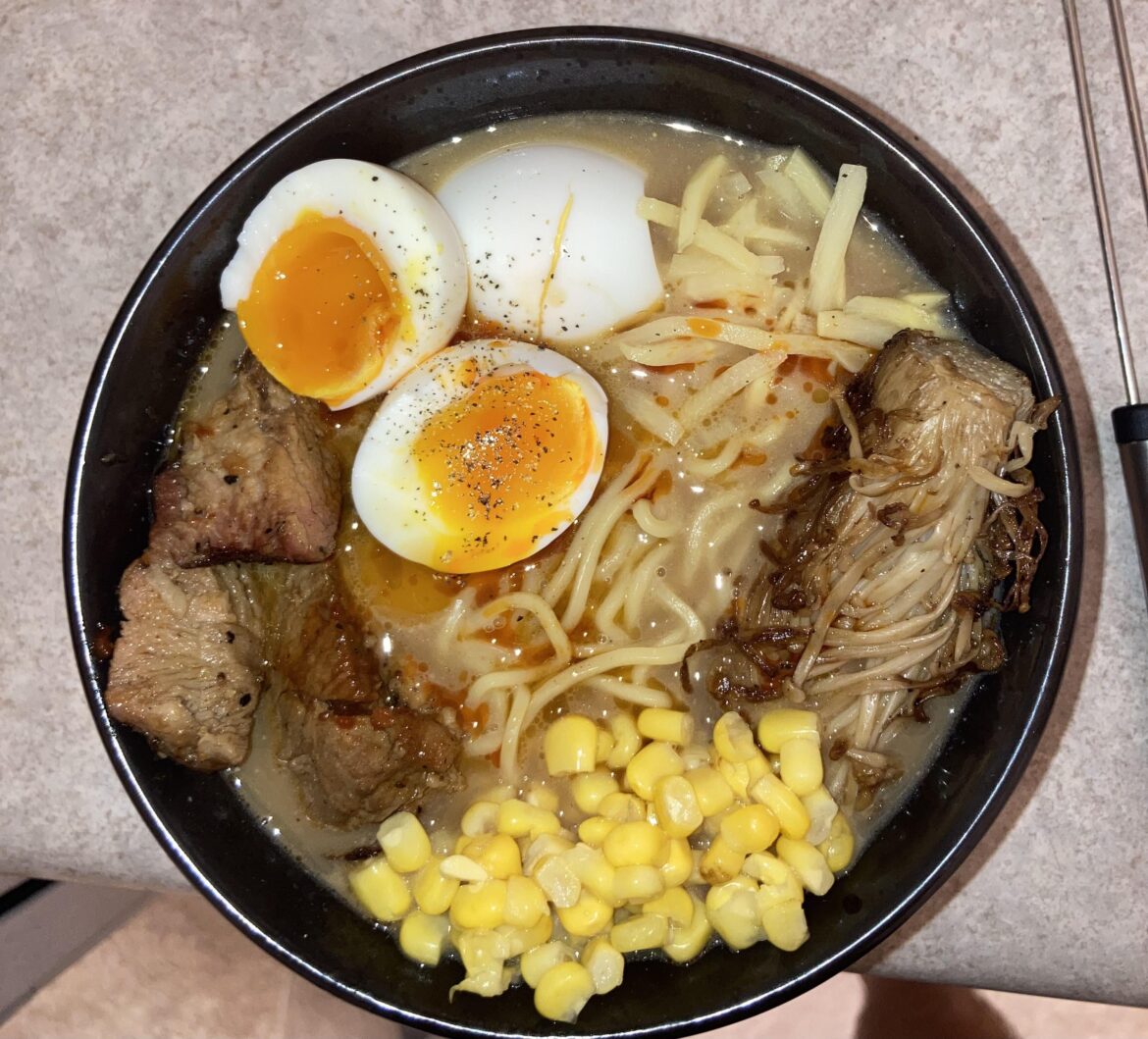 Homemade shoyu-paitan
