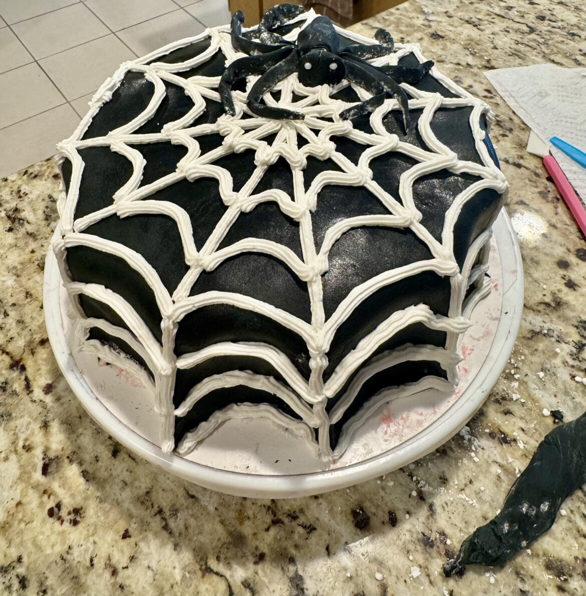 First time using fondant. Don’t make fun of my spider.