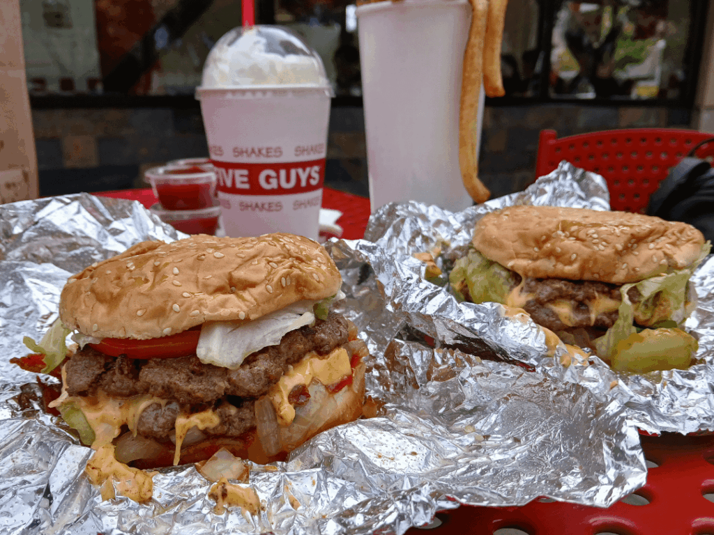 5 Guys hitting the spot on a Saturday