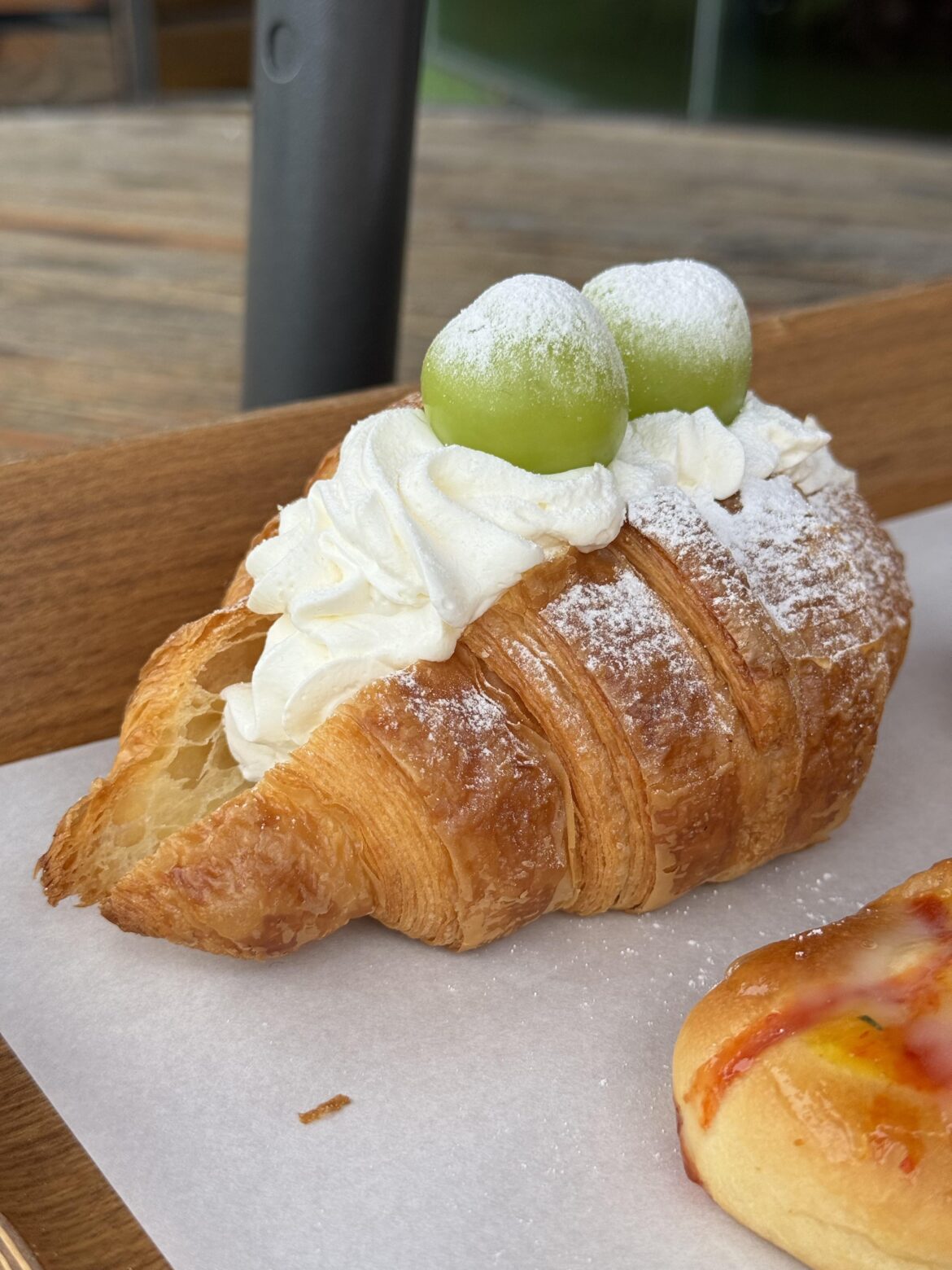 Croissant with whipped cream 😋