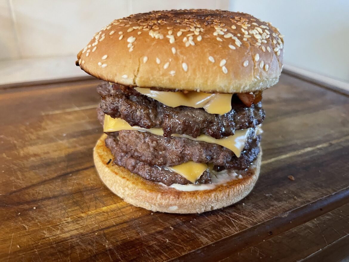 Sometimes, all we need is a triple bacon cheeseburger