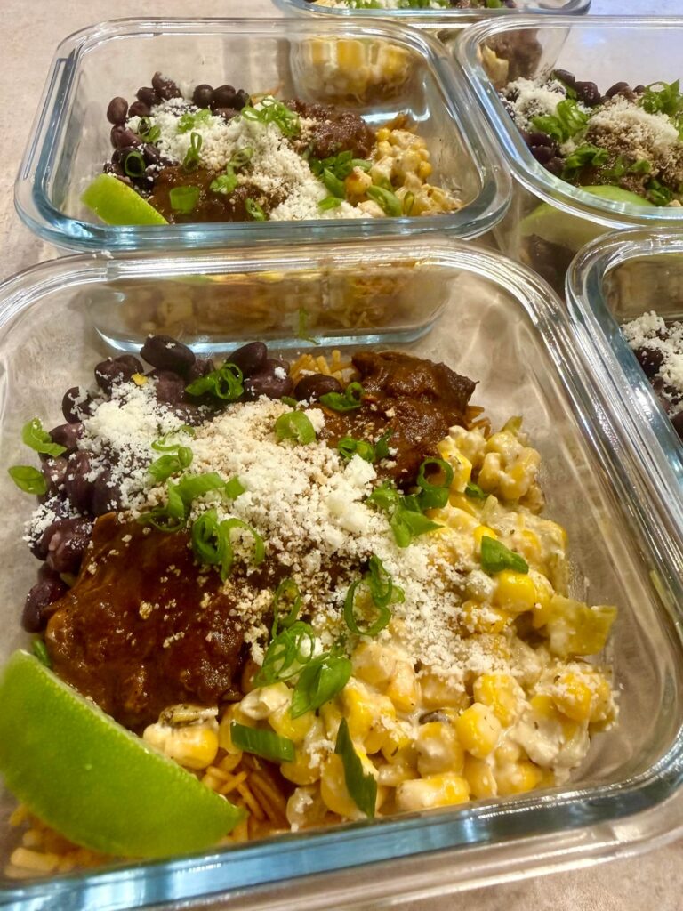 Partial Trader Joe’s prep – Chicken Molé Bowls