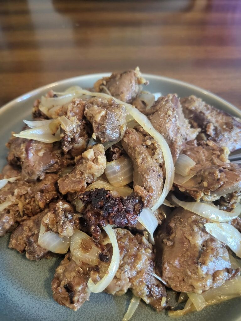 Higado con cebolla!