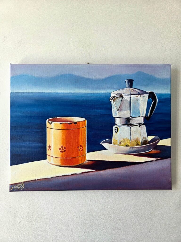 Little coffee still life I did, acrylic on canvas