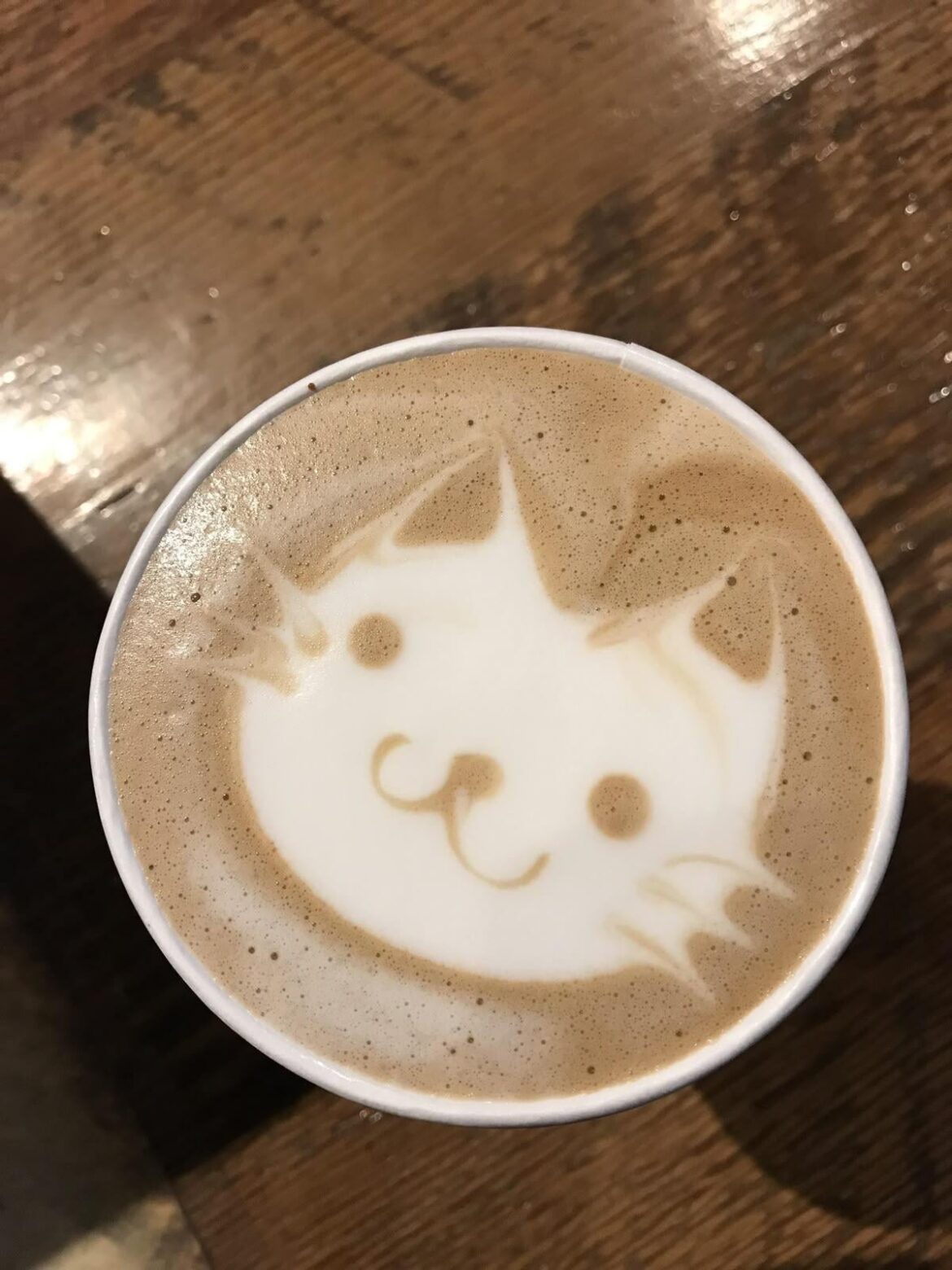 This coffee with milk is another level 🤭😸