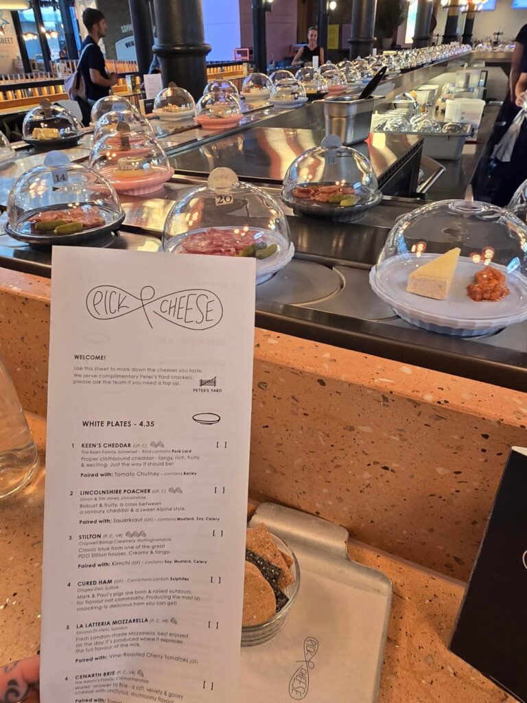 Cheese conveyor belt restaurant in london.