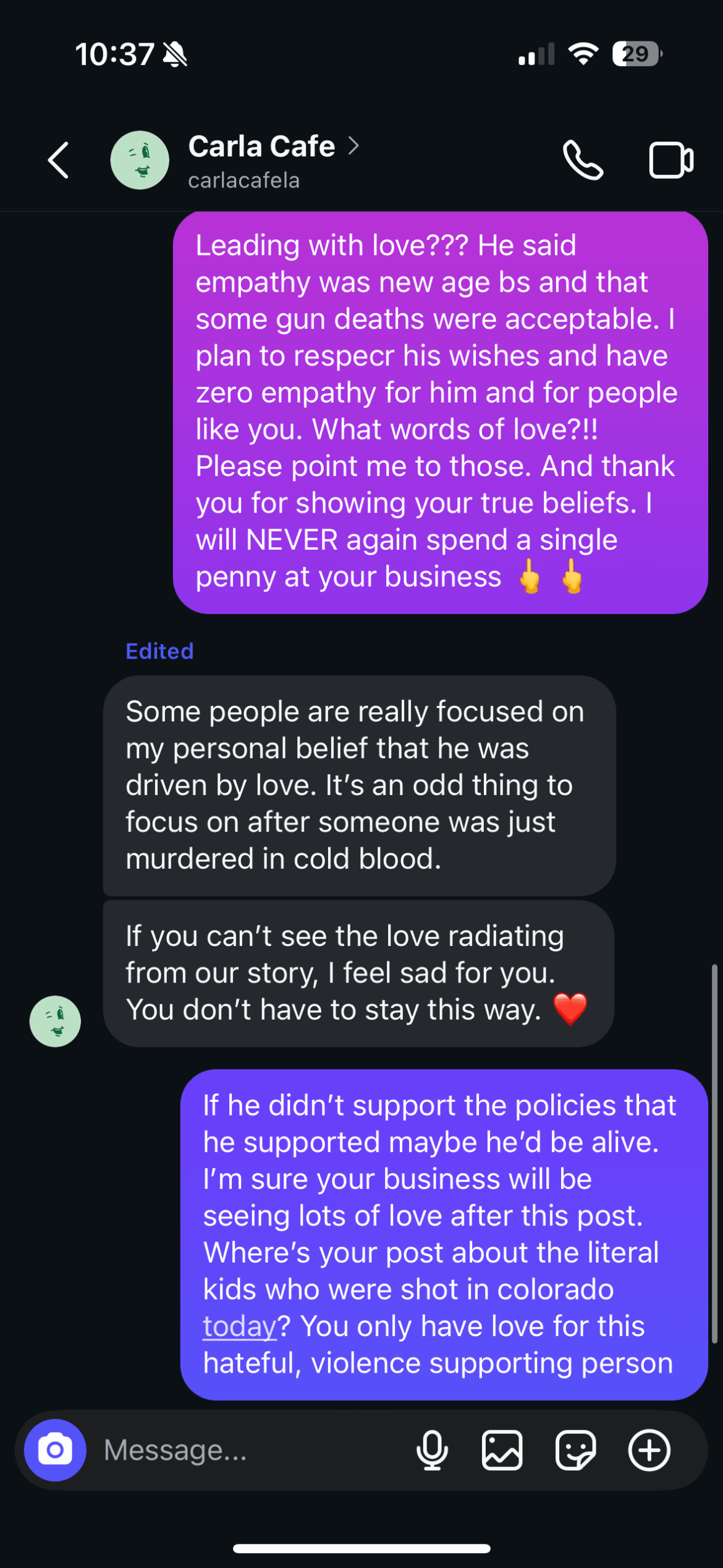 Carla Cafe tripling down on their bs