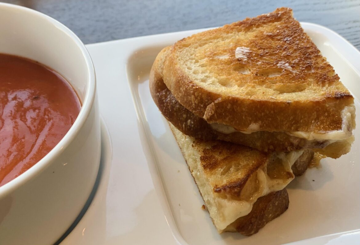 Smoked provolone and Asiago on sourdough