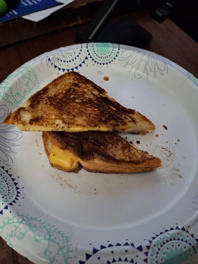 Grill cheese made with velvetta cheese