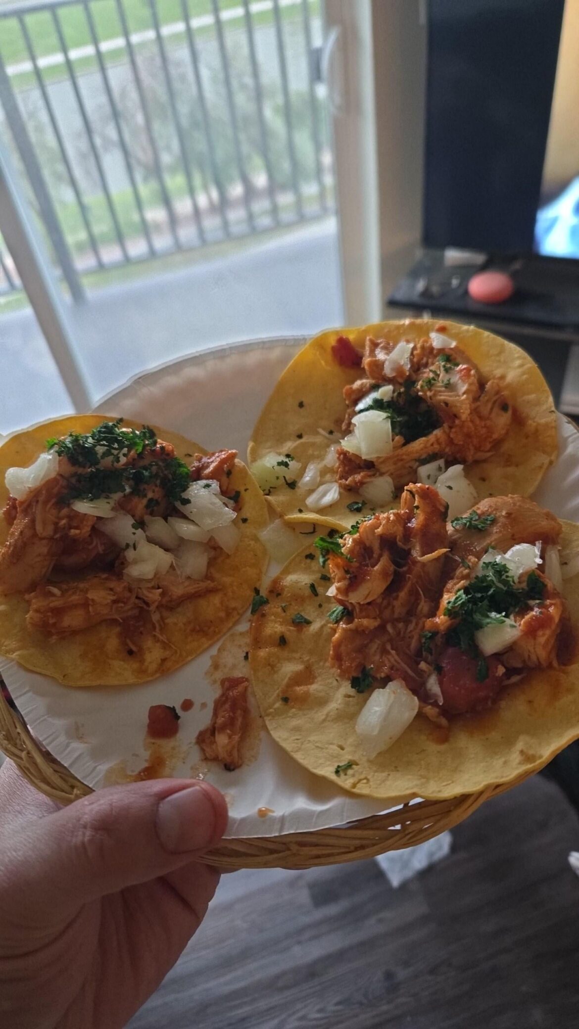 Homemade chicken tacos