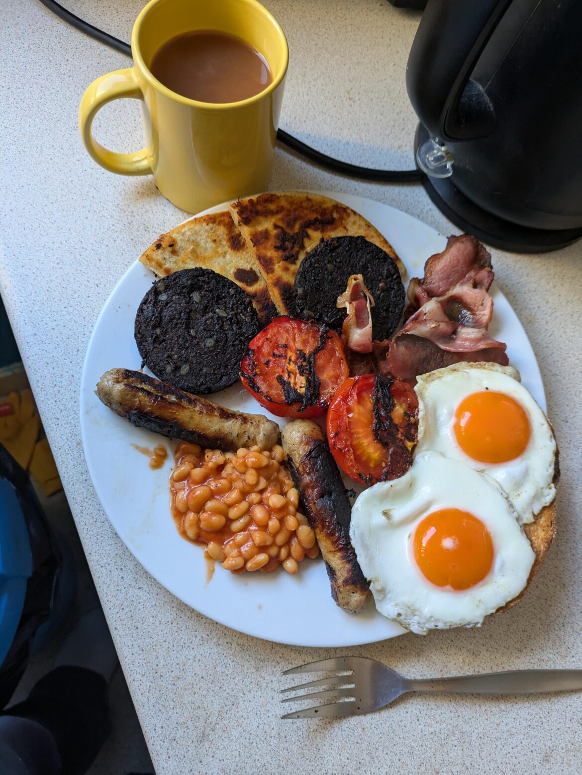 Burnt every single thing except the eggs