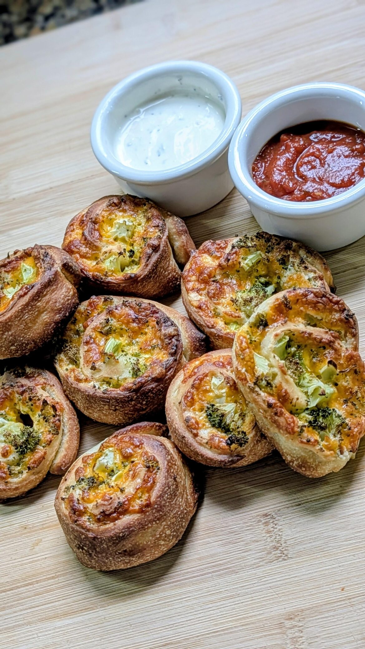 Broccoli Cheddar Pinwheels