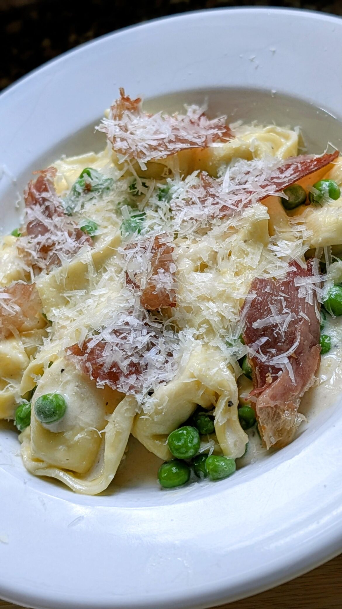 Creamy Tortellini & Crispy Prosciutto