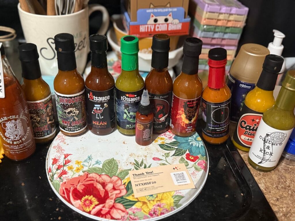North Texas Hot Sauce Festival haul.
