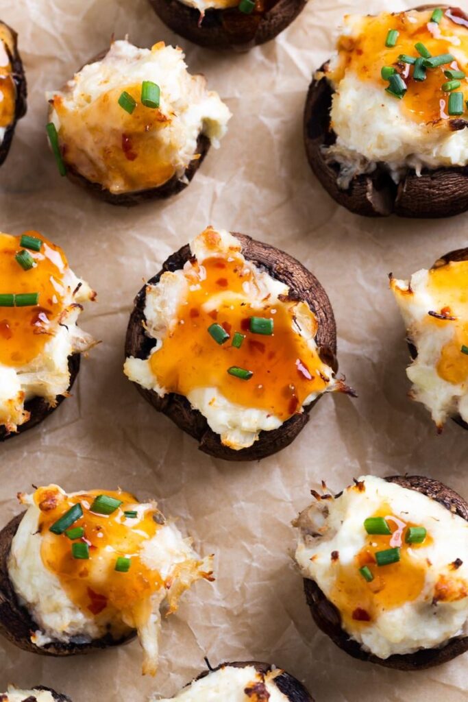 Crab Rangoon Stuffed Mushrooms