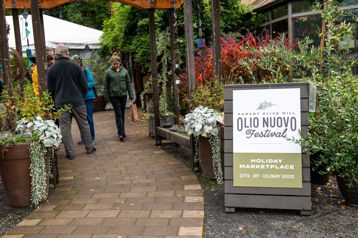 Holiday Marketplace during the Olio Nuovo Festival at Durant. 