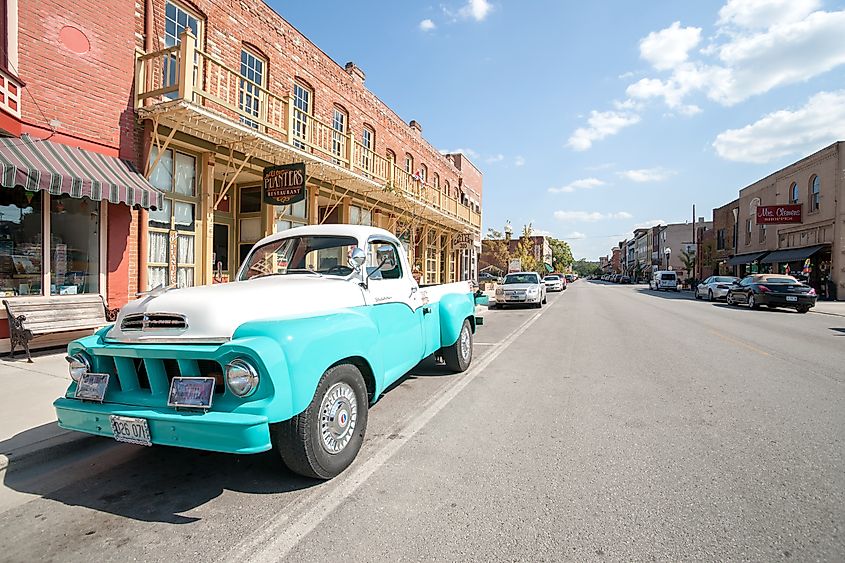 The Main Street in Hannibal, Missouri.