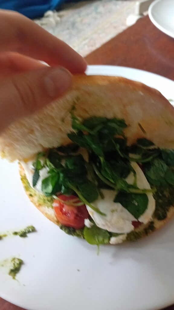 Focaccia with buffalo cheese 🧀 😋