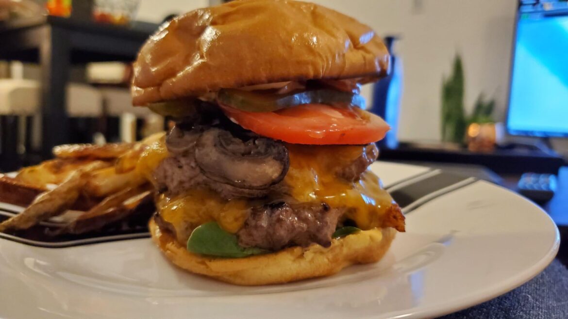 Homemade, double patty.