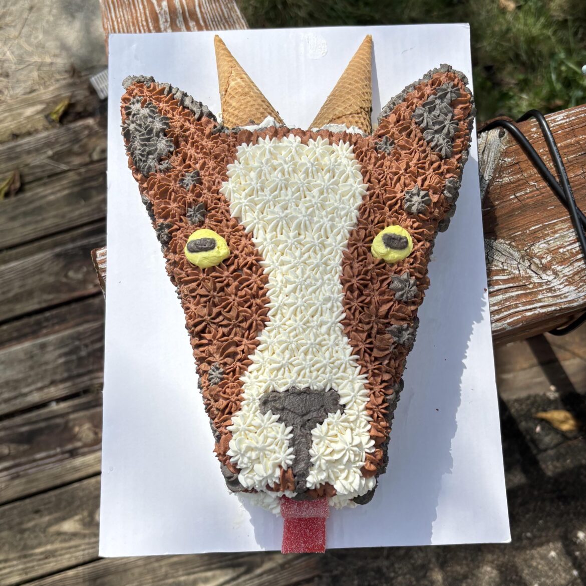 Whipped Icing Goat Simulator Cake 🐐