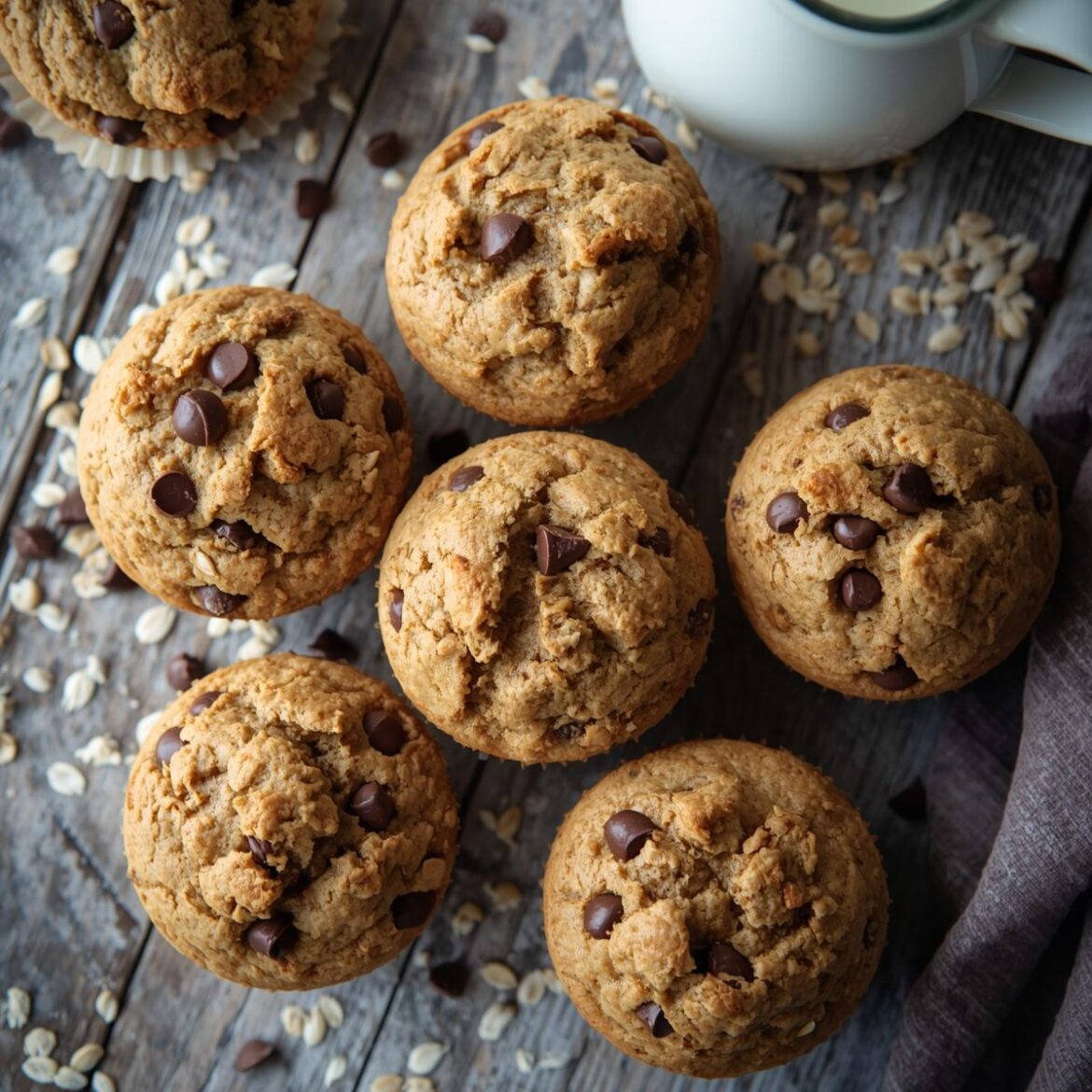 Yogurt Chocolate Chip Oatmeal Muffins