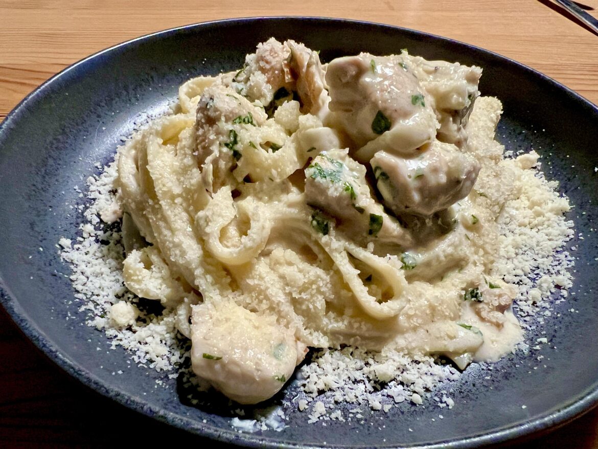 Fettuccine con pollo
