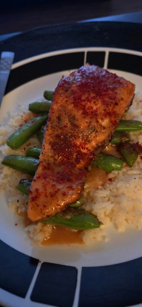 One-Pan Sticky Miso Ginger Salmon