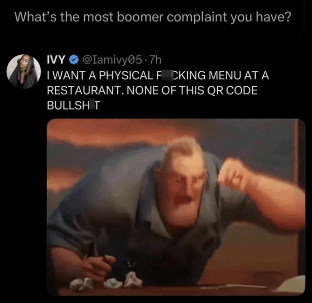 QR codes on menus - thoughts?