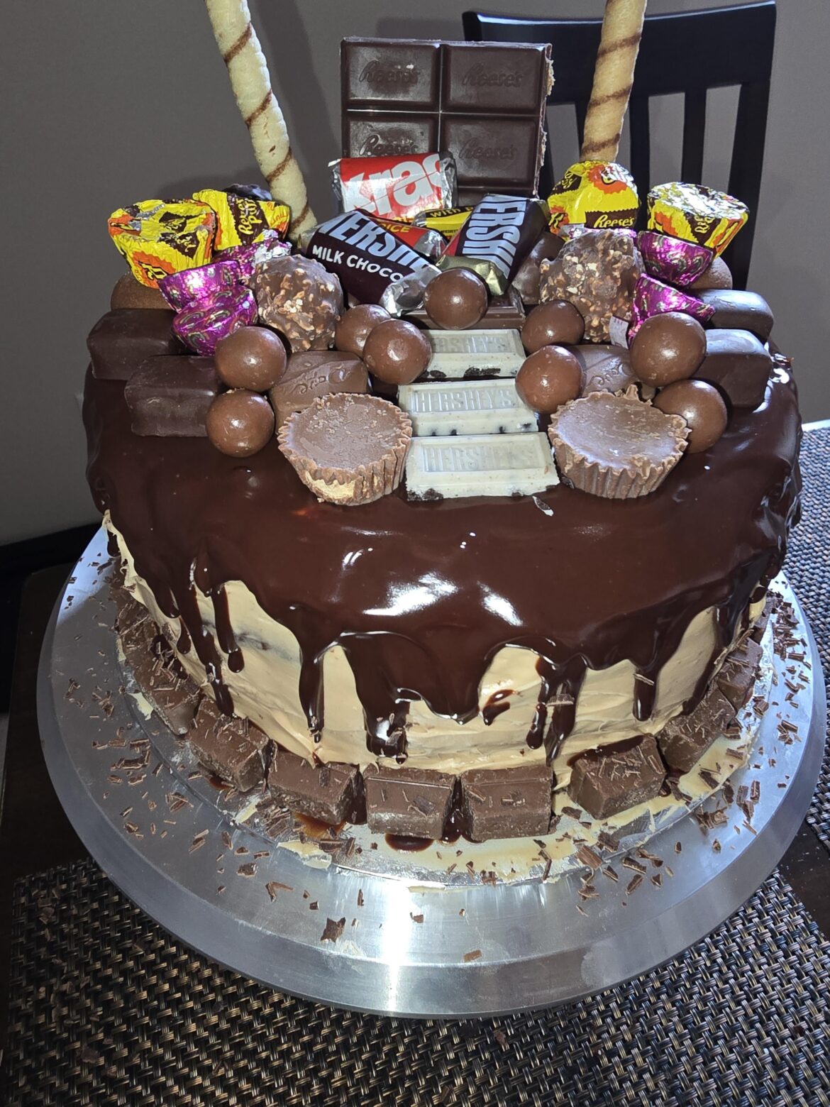 chocolate cemetery candy cake