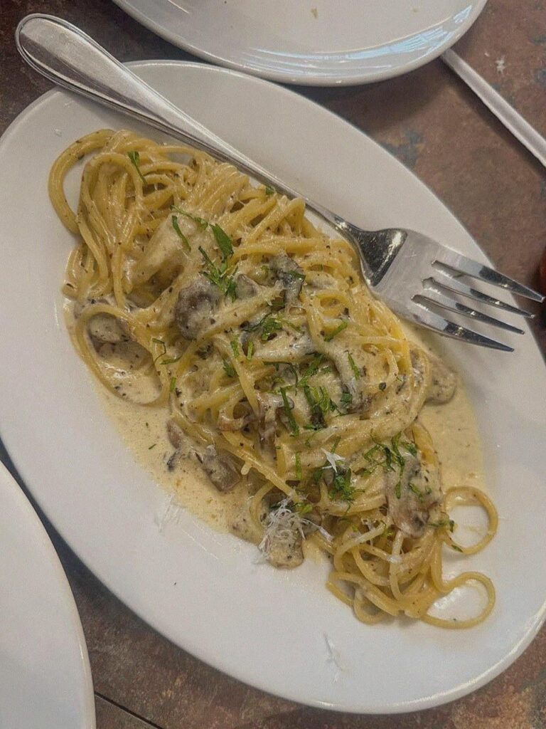 Truffle cream pasta for lunch..
