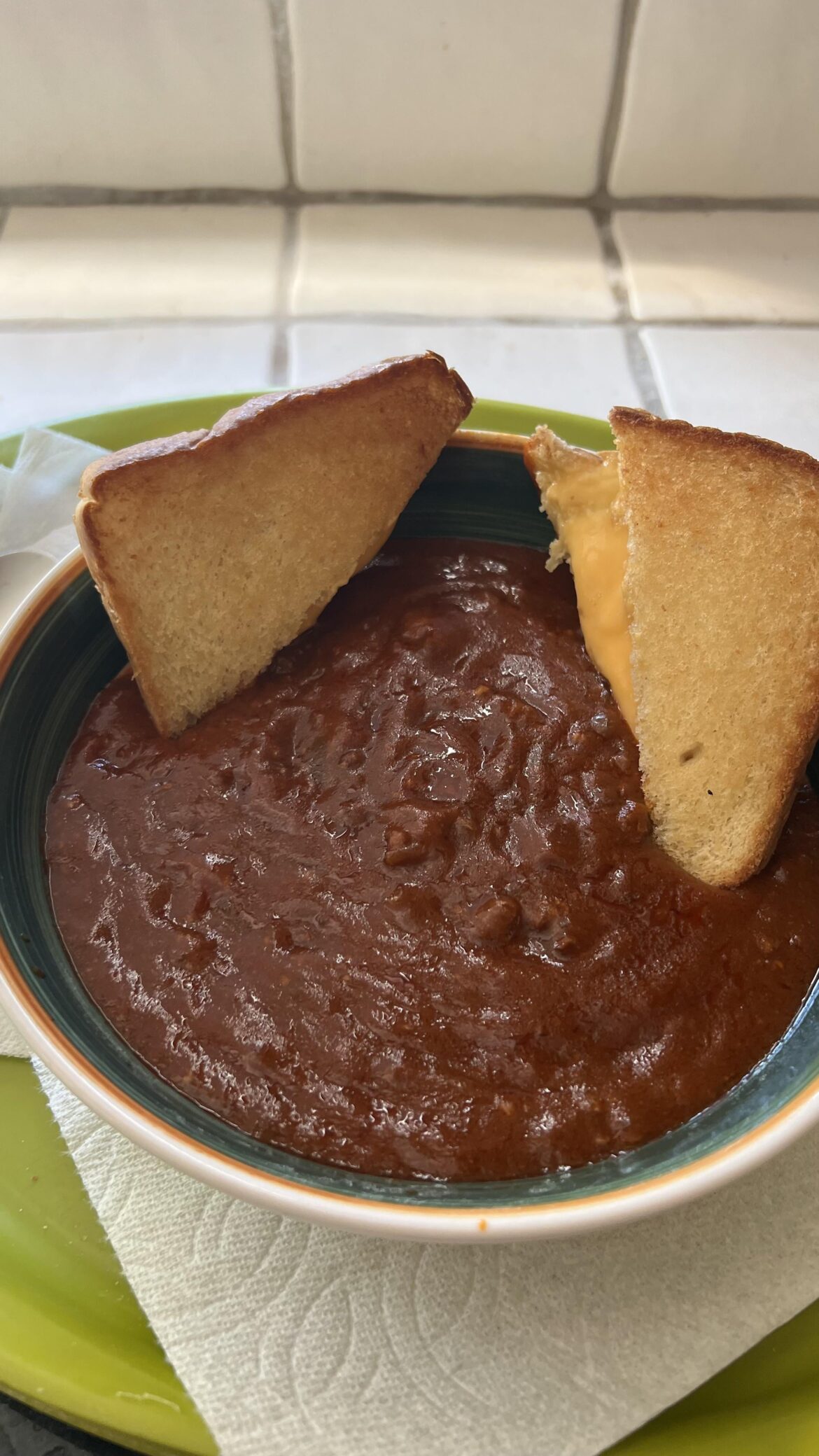 Air fry Cheese and Chili