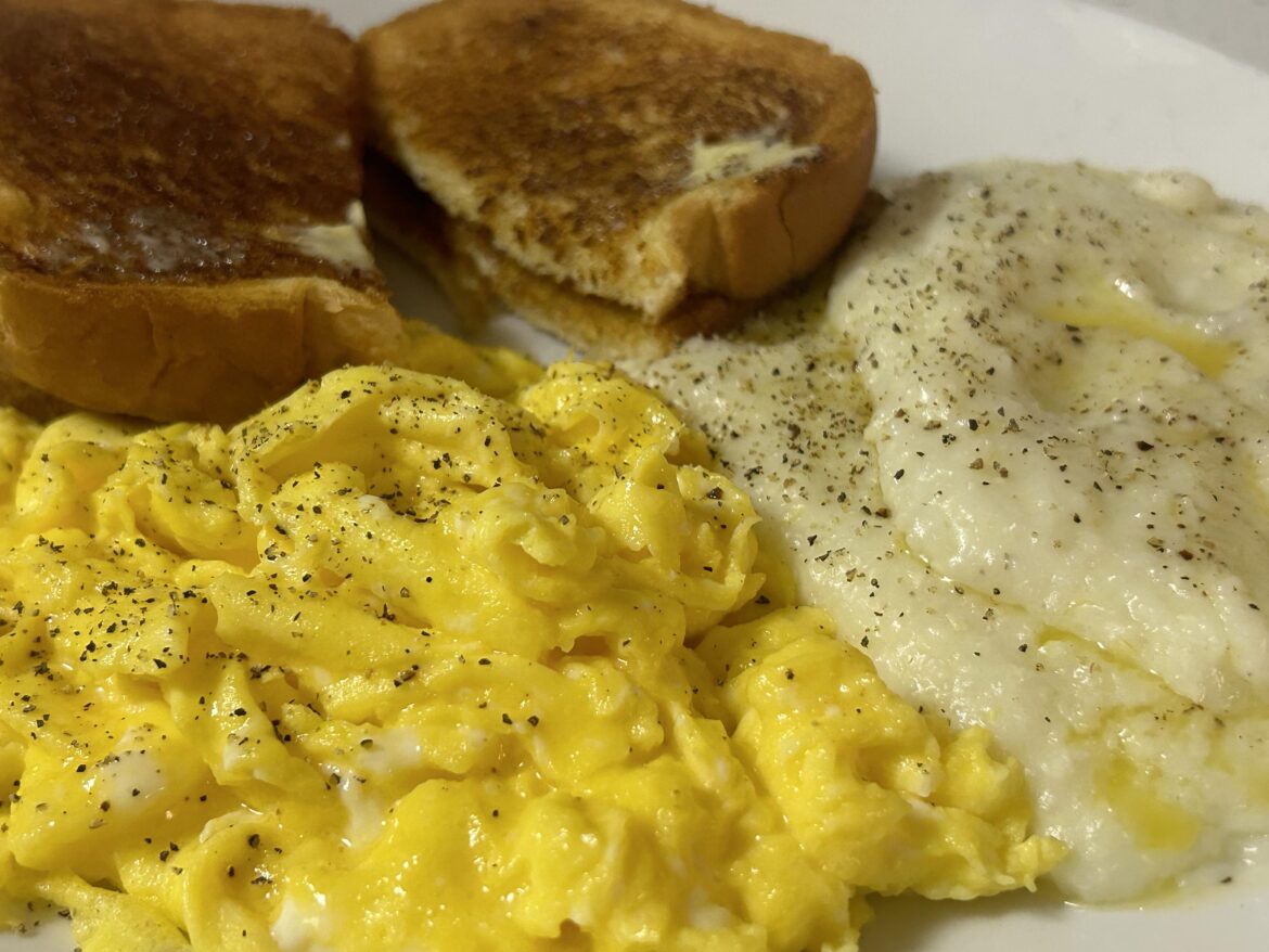 Grits and eggs