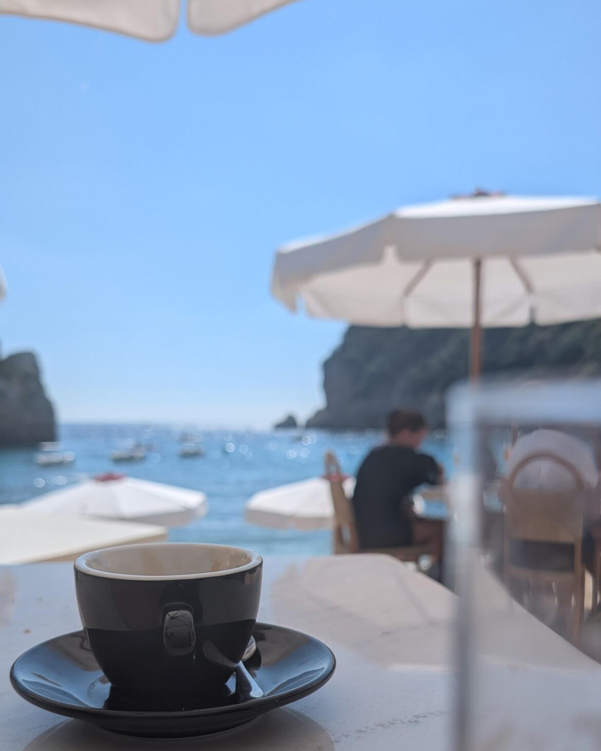 Coffee in Palaiokastritsa, Corfu.