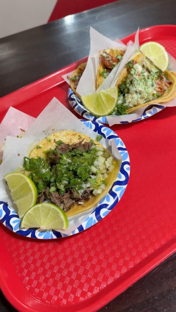 Cabeza and Adobada tacos from Tacos El Gordo, San Diego