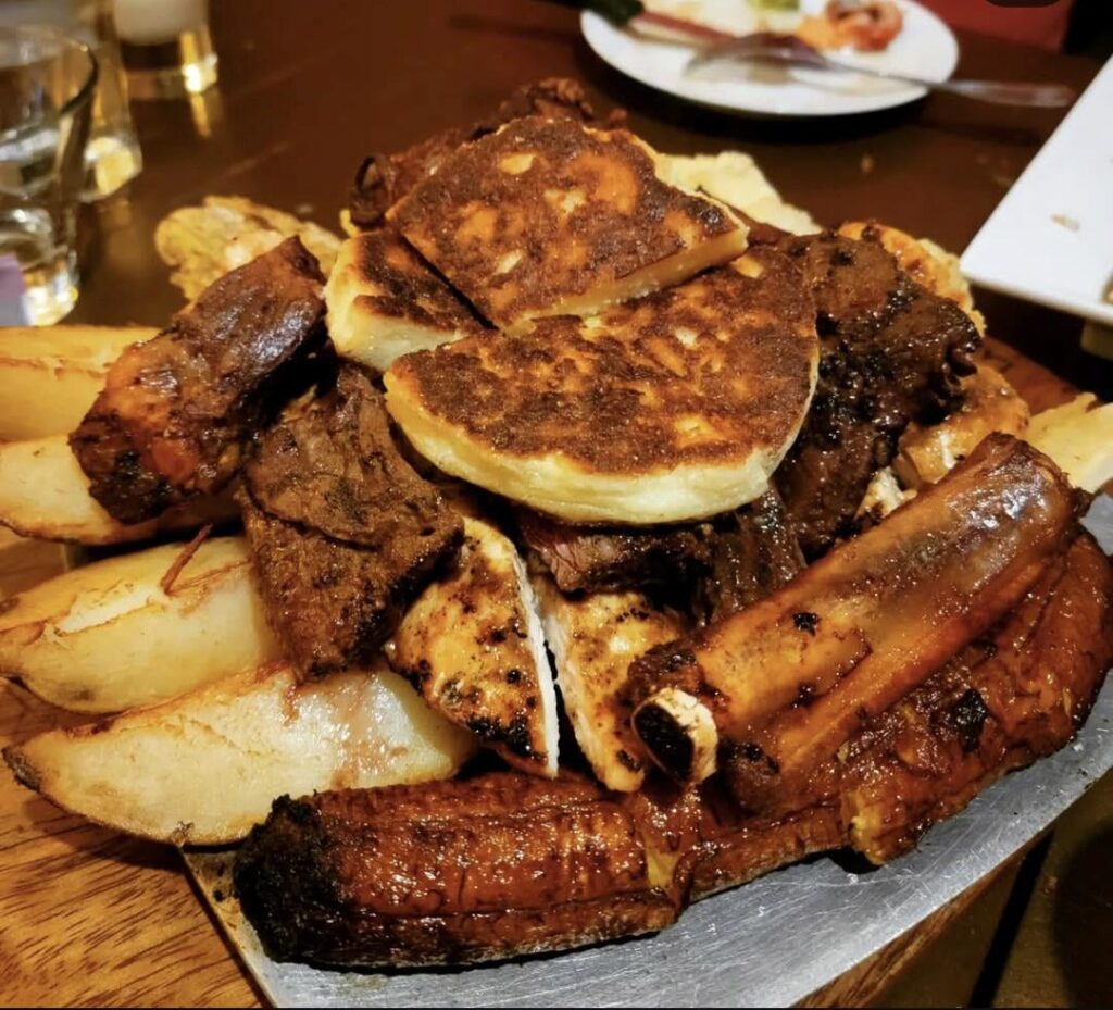 Las Tablas combination platter for dinner