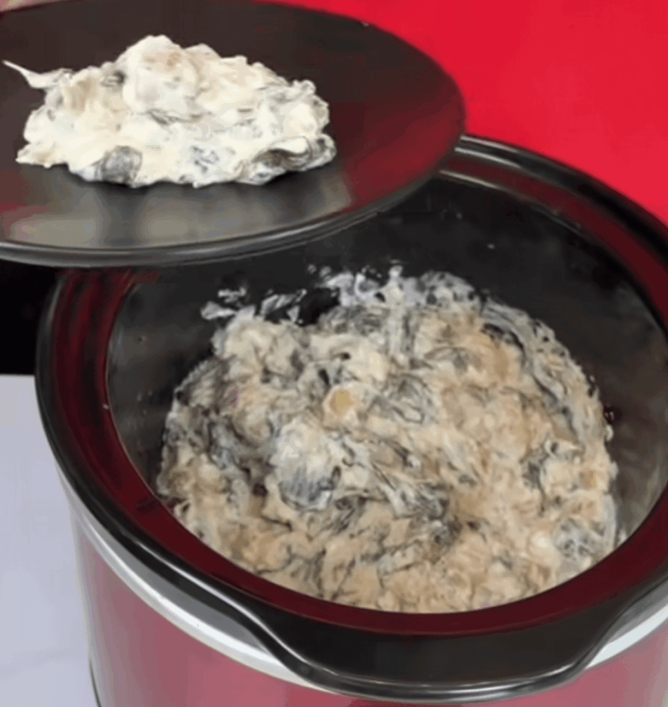 Spinach, bacon, artichoke dip.