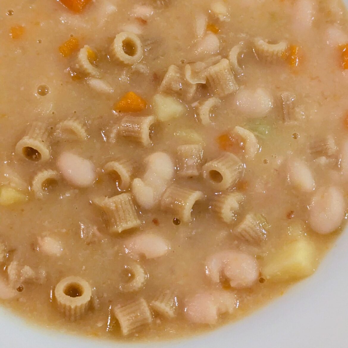 Pasta e fagioli with Coco de Paimpol, a white bean from Brittany