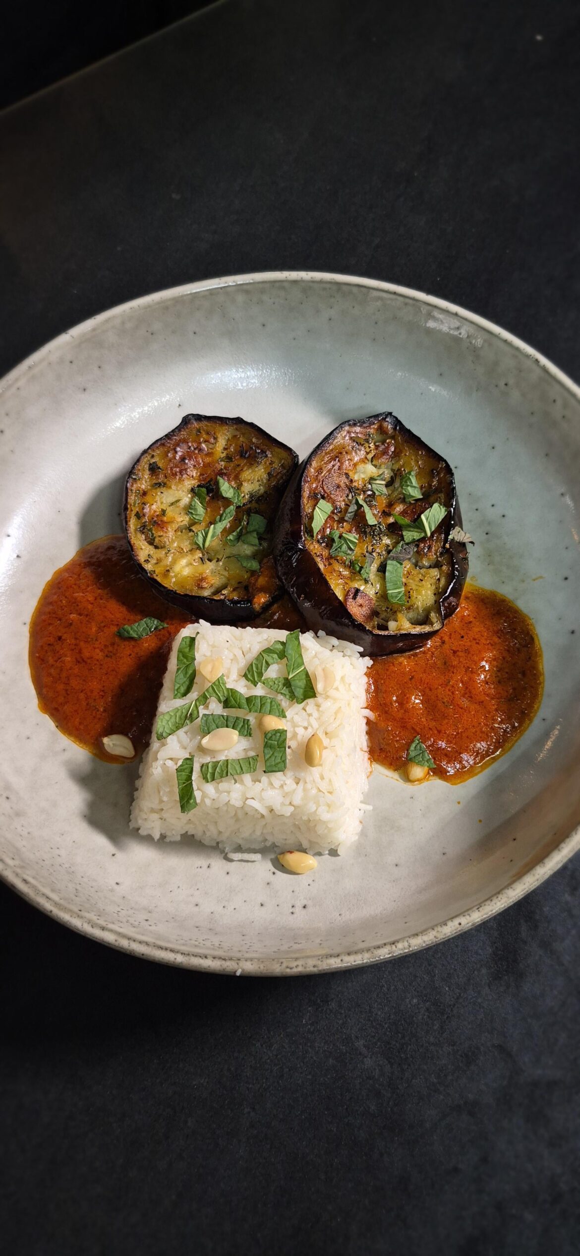 Baked eggplant meal!