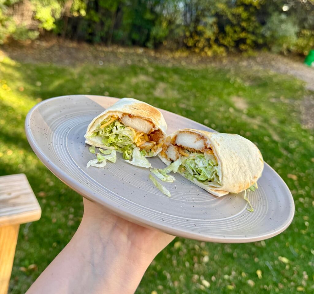 Crispy Chicken Ranch Wrap (278cal, 7g carbs)