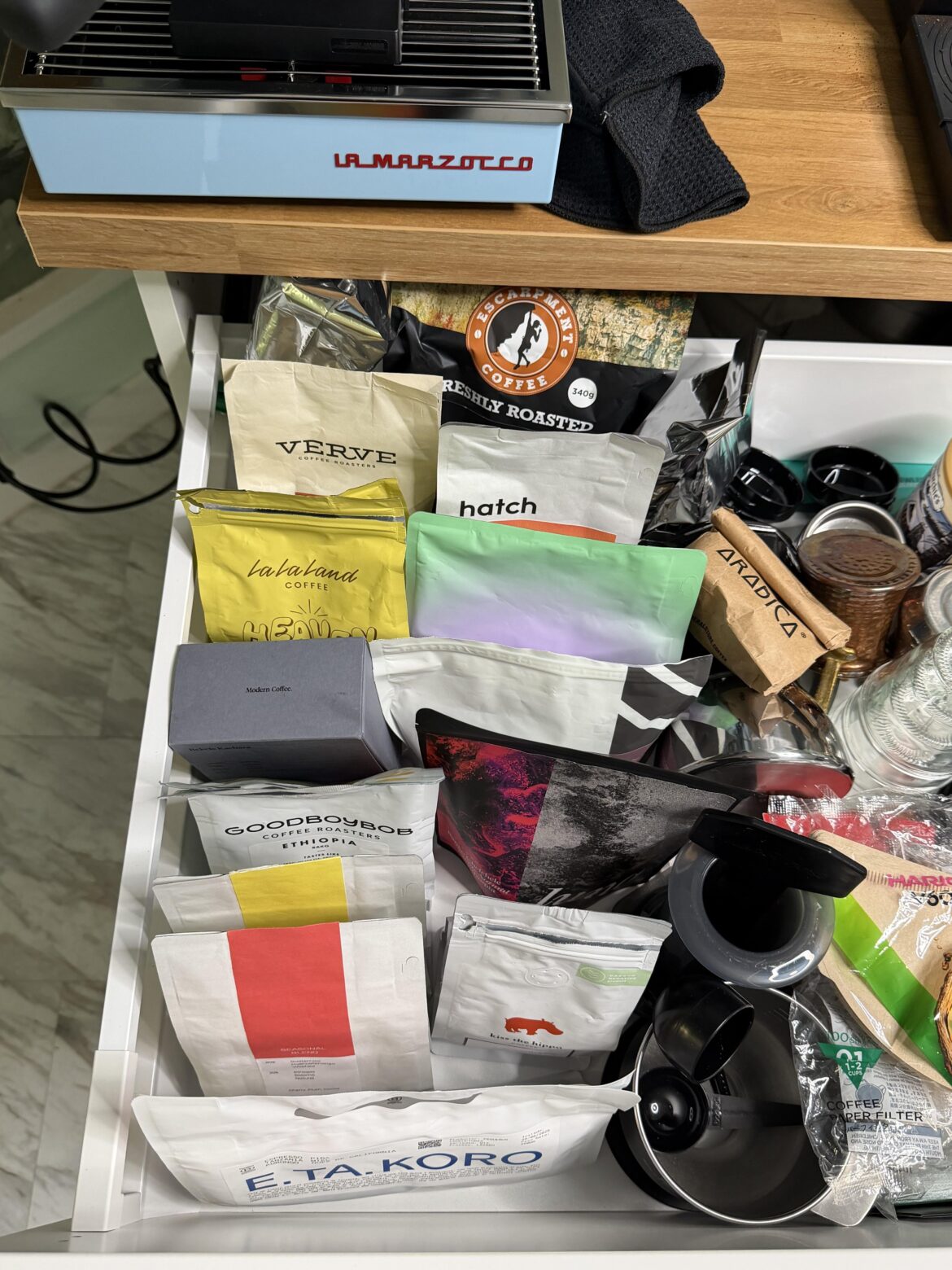 How many bags of coffee are too many to be using at the same time with just one grinder¿