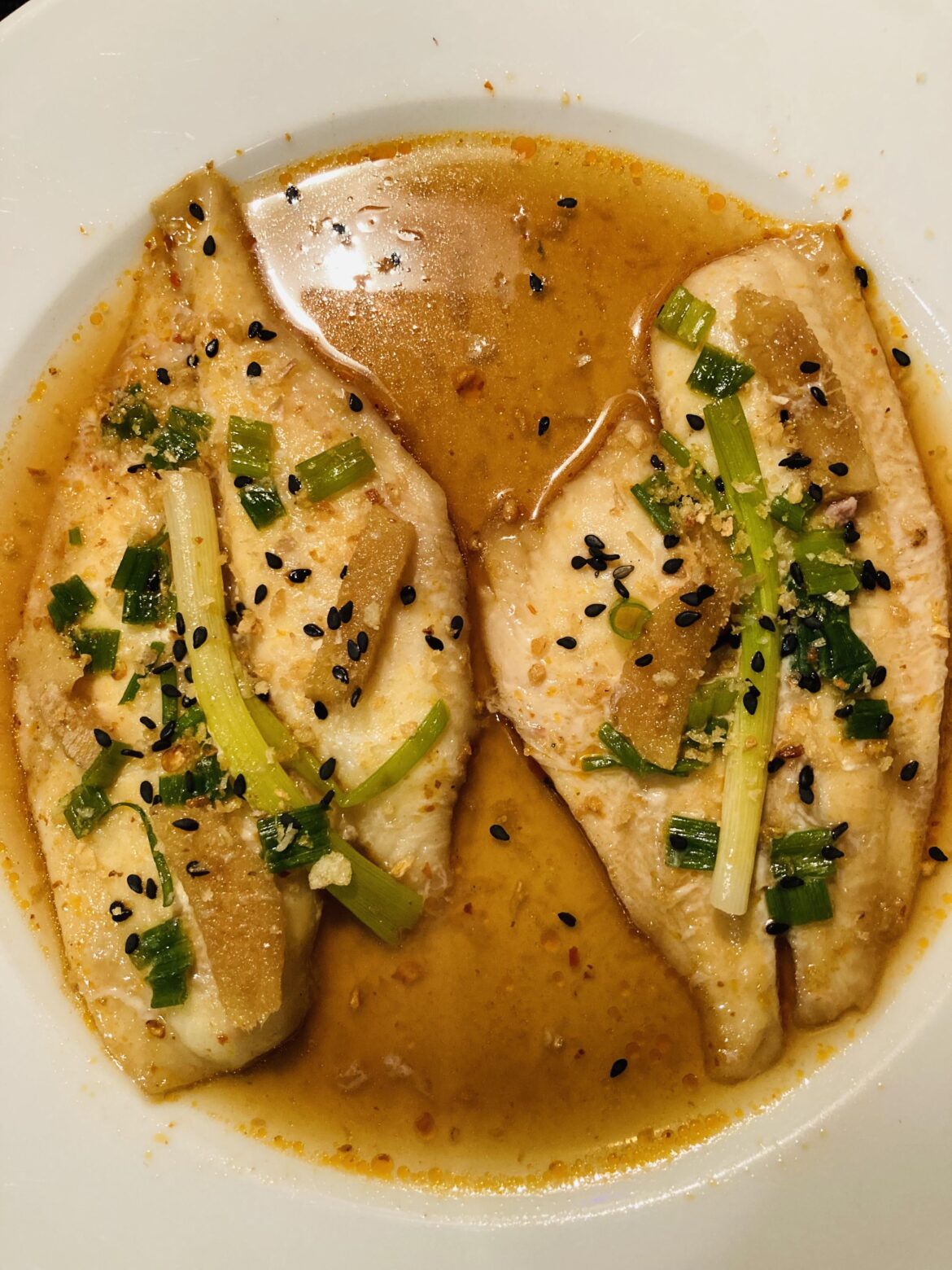 Steamed flounder