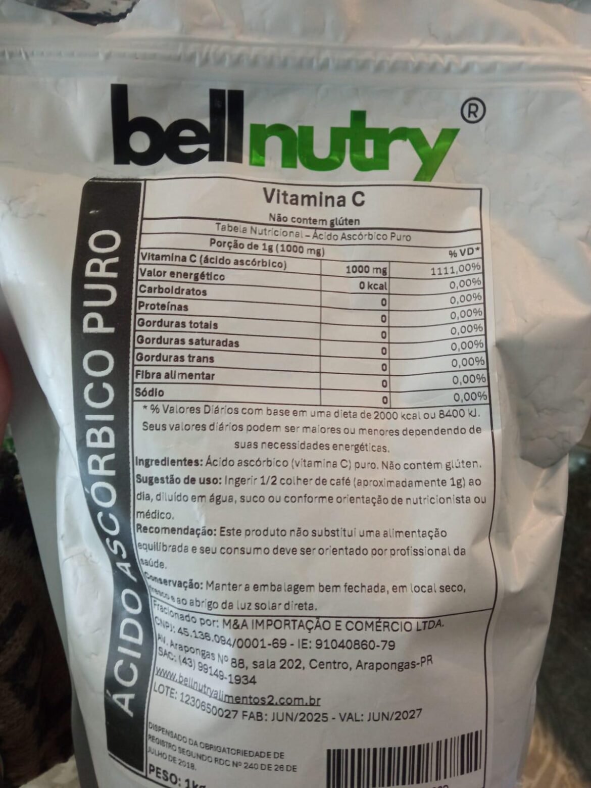 Experiment: Ascorbic acid as a zero calorie condiment Experiment: Ascorbic acid as a zero calorie condiment