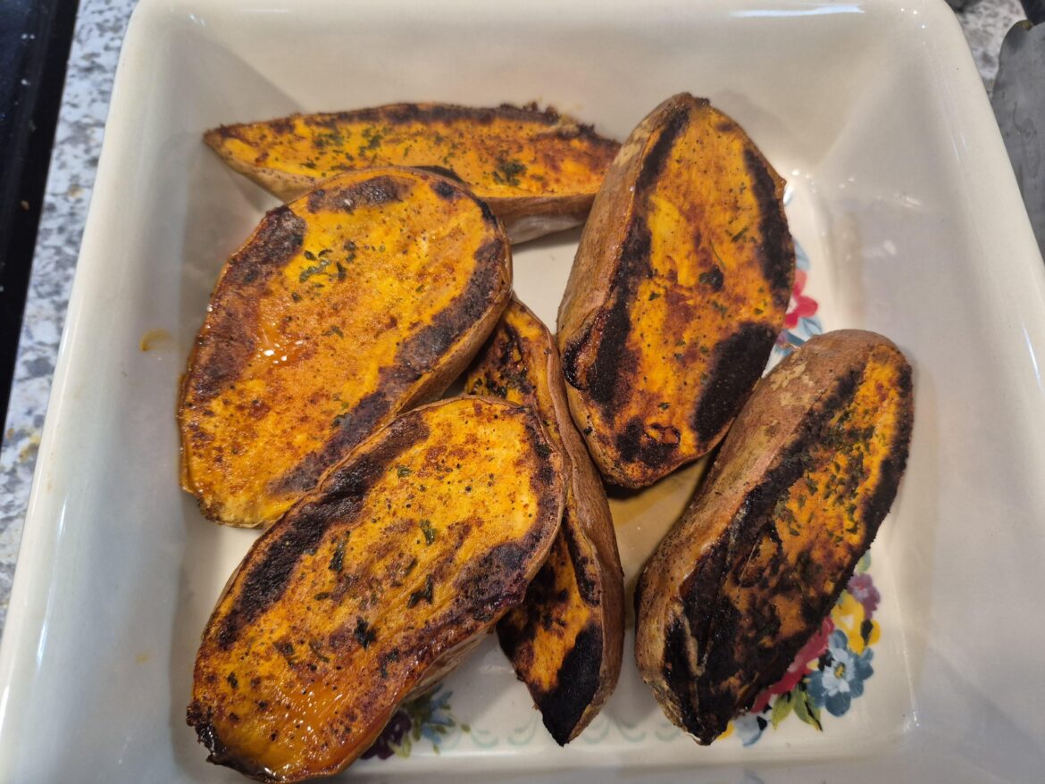 Are sweet potatoes Mediterranean diet friendly? I did roast them with olive oil, salt and pepper, paprika, and parsley.