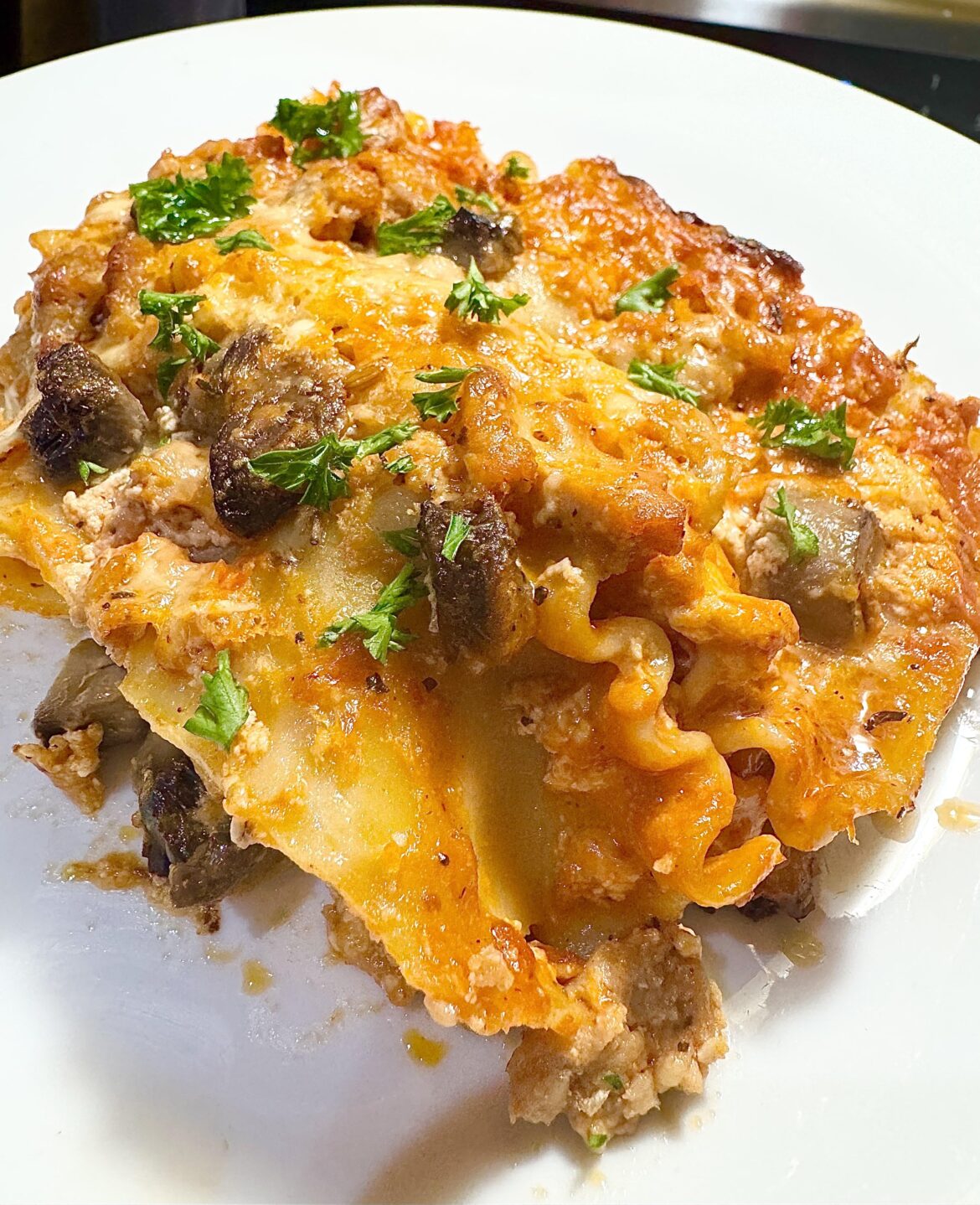 Sausage Mushroom Lasagna