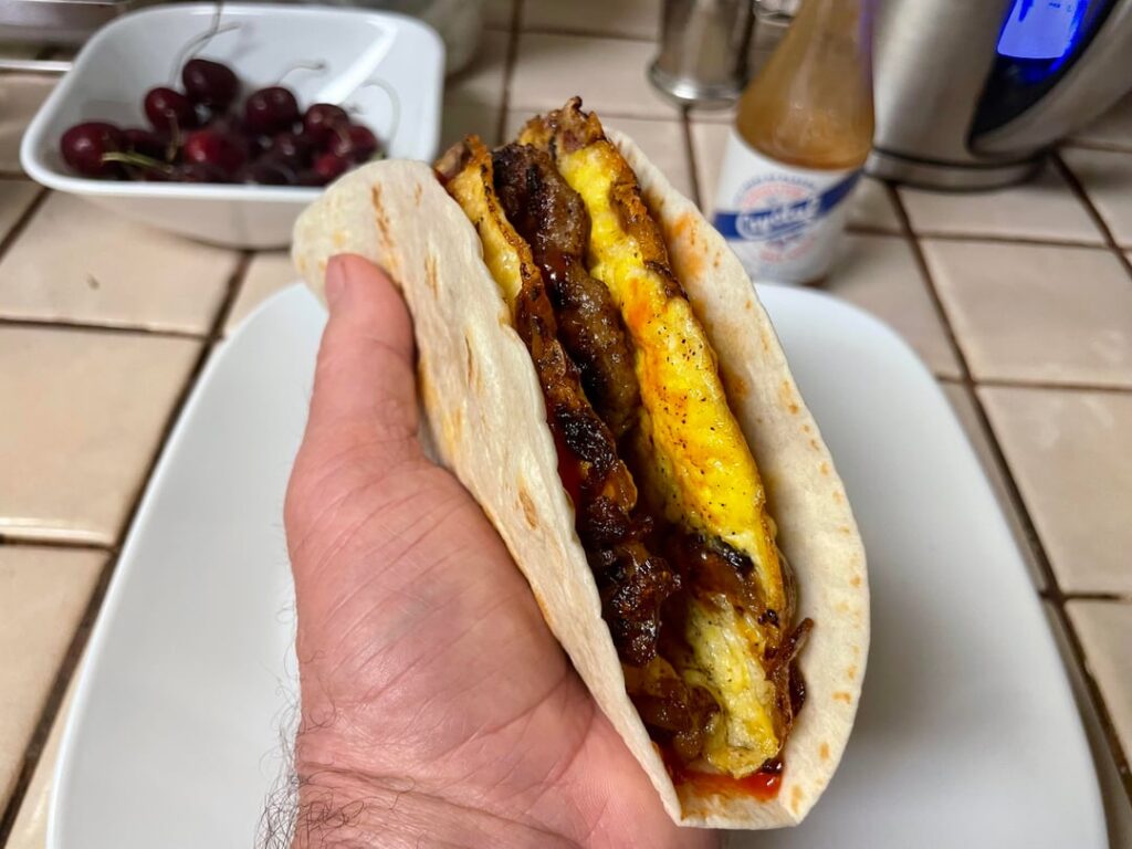 Handheld food is the best.